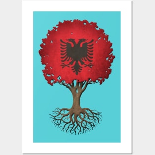 Tree of Life with Albanian Flag Posters and Art